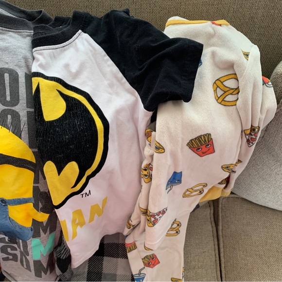 Lot of Boys Winter Fall Clothing Size 5 6 Long Sleeve Shirt Fleece Pajamas Pants - Picture 3 of 7